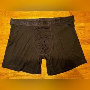 Manmade black boxer briefs, XXL